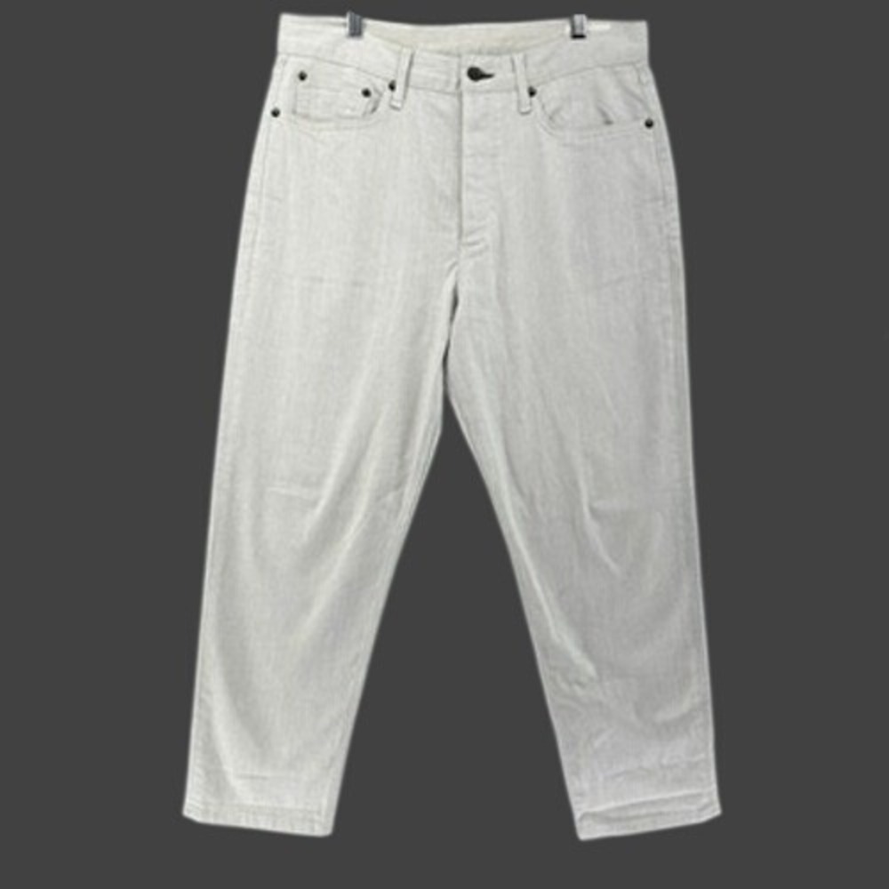Rag & Bone Fit 2 Slim Jeans Ecru Yarn Dye Off White Button Fly SZ 32x26.5